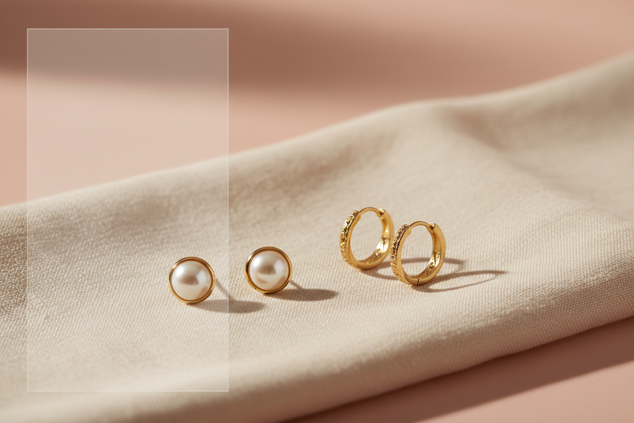 Earrings Banner - Linen