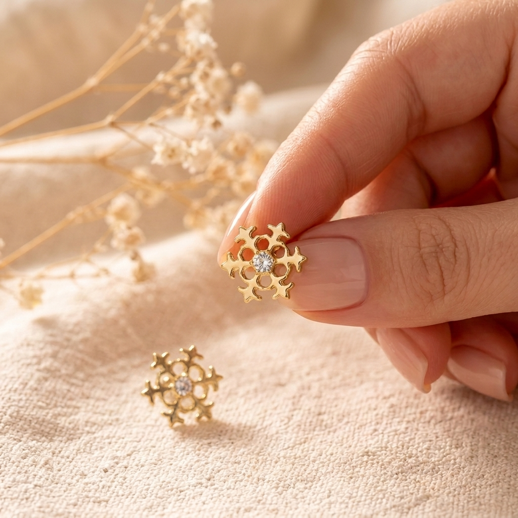 7-Day Gold Crystal Earrings Set – Style 4 gold earrings