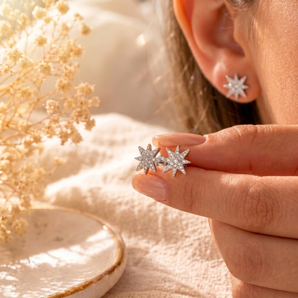 7 Days of Sparkle Silver Set – Style 6 silver earrings